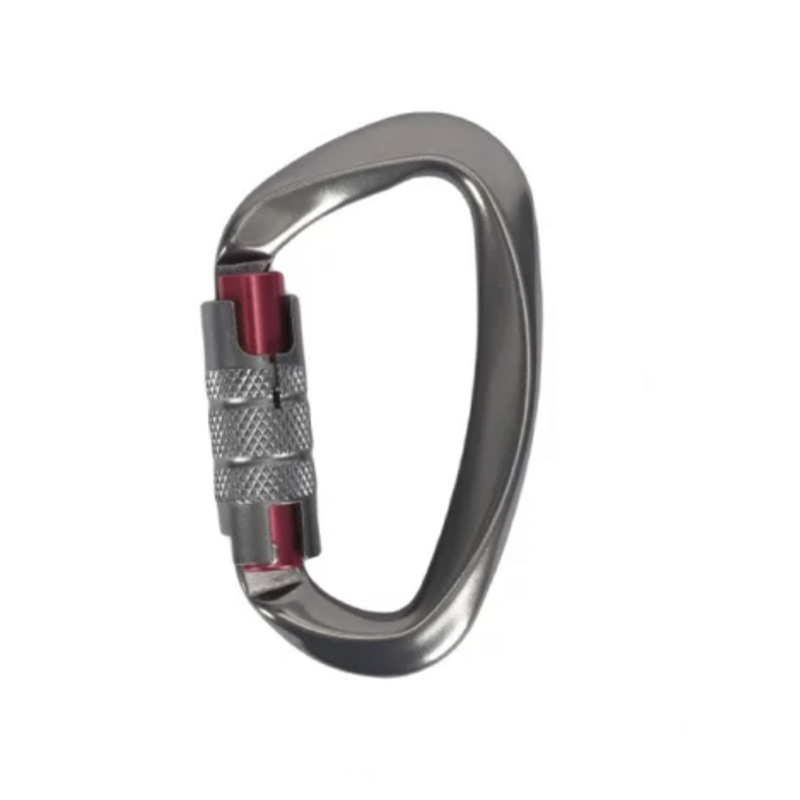 HT-G-0004 Aluminiumkarabiner mit manuellem Gate-Lock-System